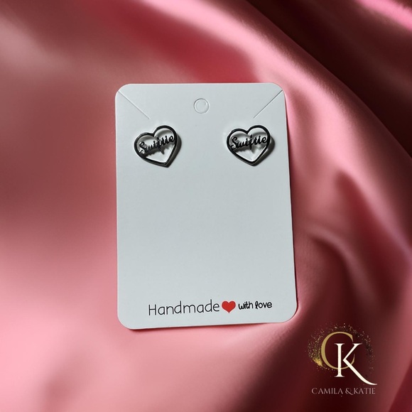 Swiftie Heart Taylor Swift Stud Earrings - Picture 2 of 2